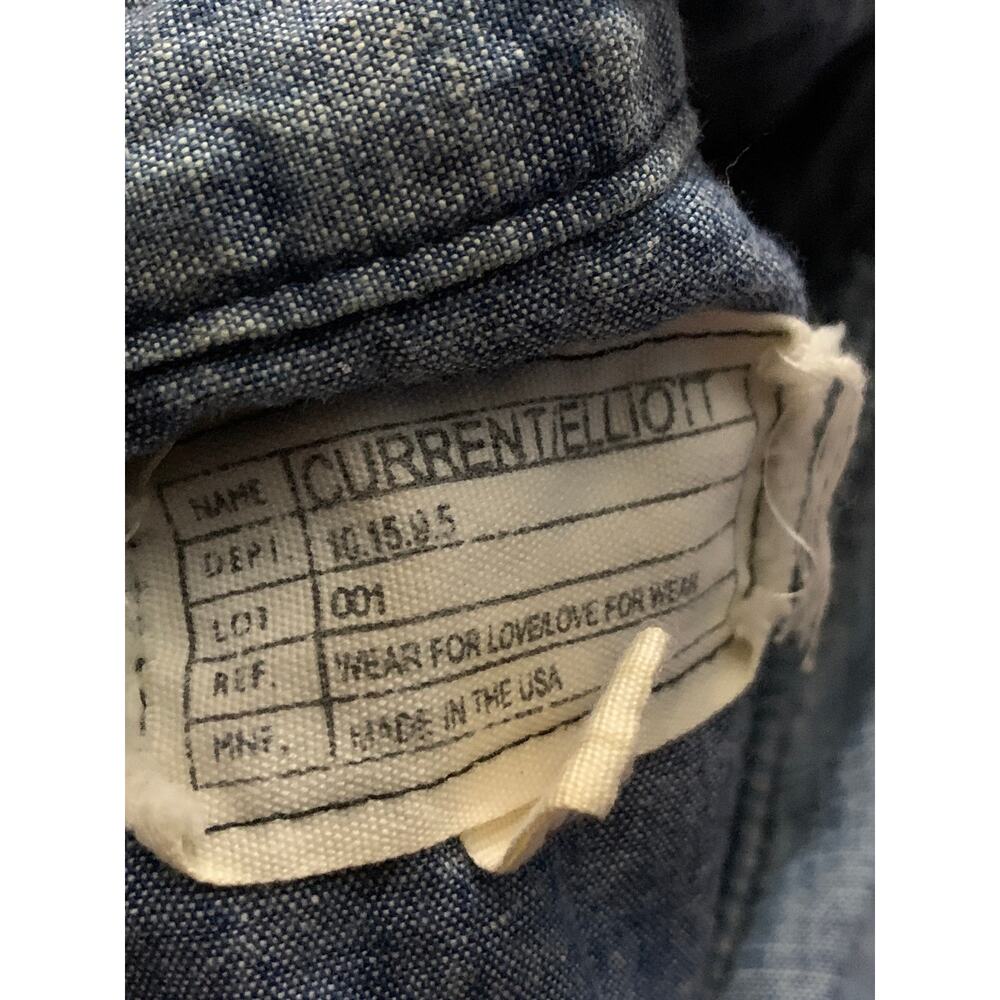 Current/Elliott  Chambray Short Sleeve Button Down Shirt sz L - Picture 5 of 6